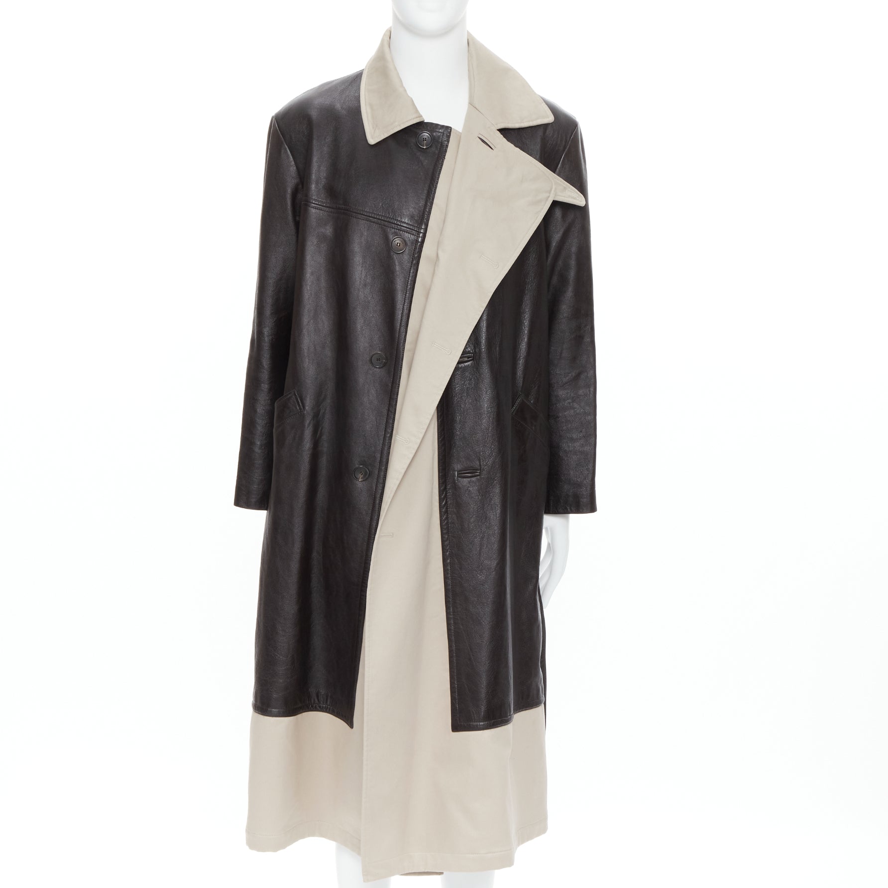 Balenciaga Fake Layering leather trench coat - Image 6