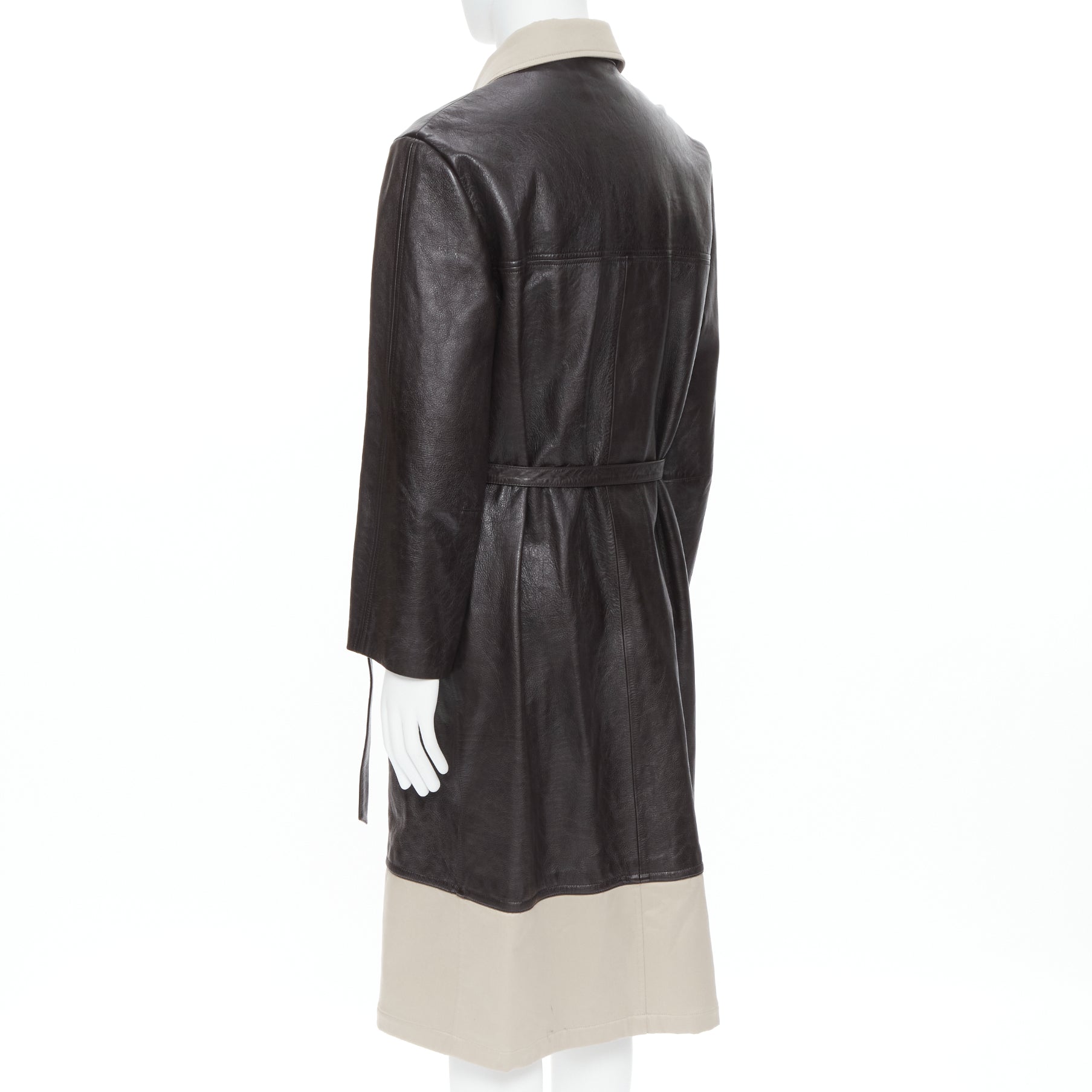 Balenciaga Fake Layering leather trench coat - Detail 2