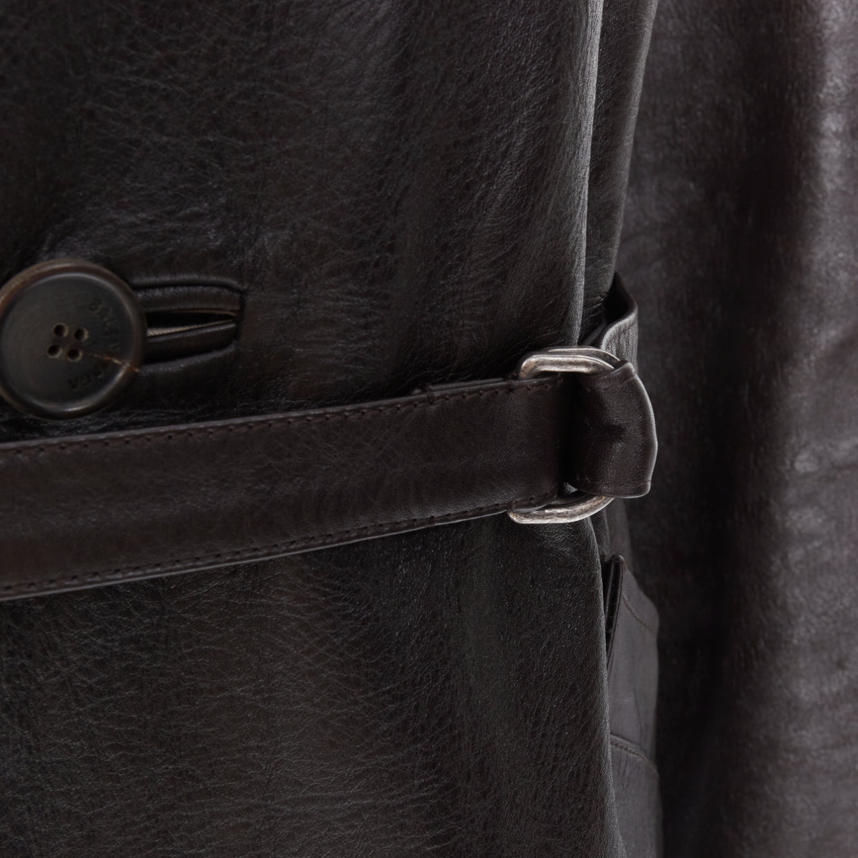 Balenciaga Fake Layering leather trench coat - Image 12