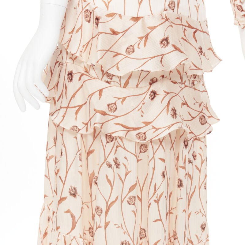 Johanna Ortiz Floral Tier Dress - Image 10
