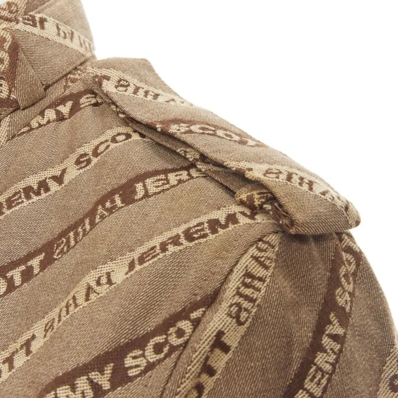 Jeremy Scott Brown Aviator Bomber Brown Cotton Never worn - Back View