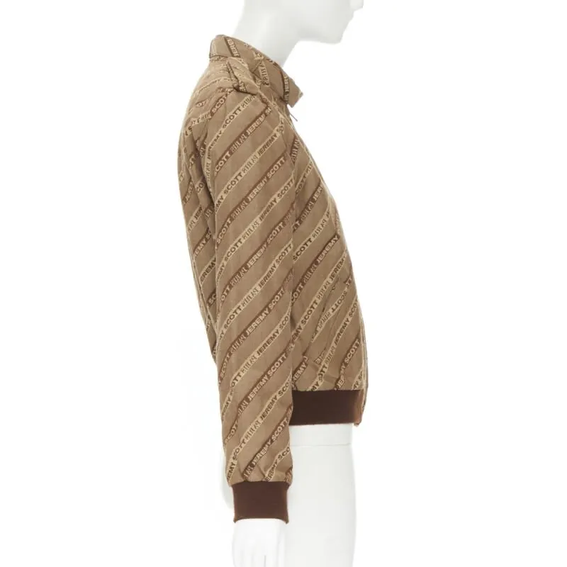 Jeremy Scott Brown Aviator Bomber Brown Cotton Never worn - Box View