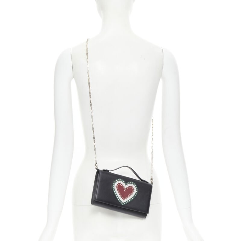Valentino Garavani Heart Chain Clutch - Back view