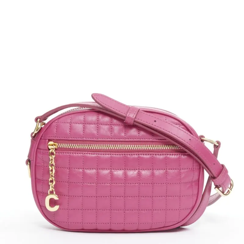 Celine Small C Charm camera bag Pink Leather Never worn, with tag - Front View
