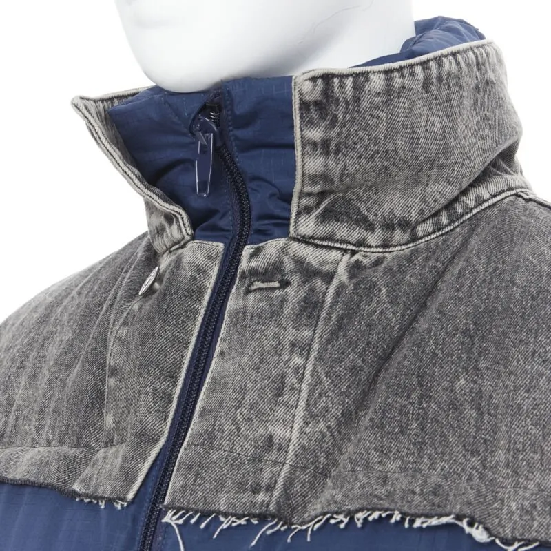 Balenciaga Navy Denim Puffer Blue Polyamide Never worn, with tag - Back View