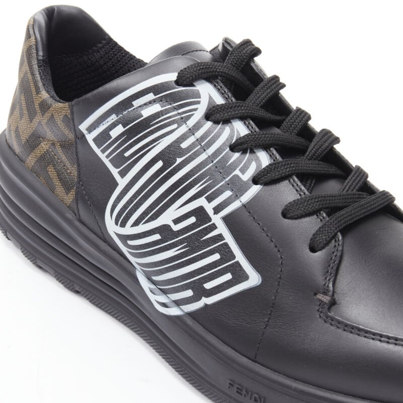 Fendi Zucca Heel Sneakers - Image 10