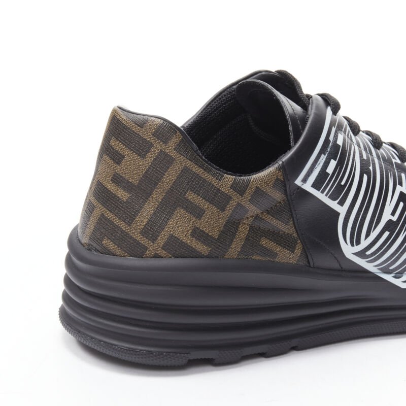 Fendi Zucca Heel Sneakers - Image 11