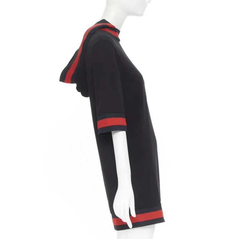 Gucci Web Trim Dress Black Polyester Never worn, with tag - Model View