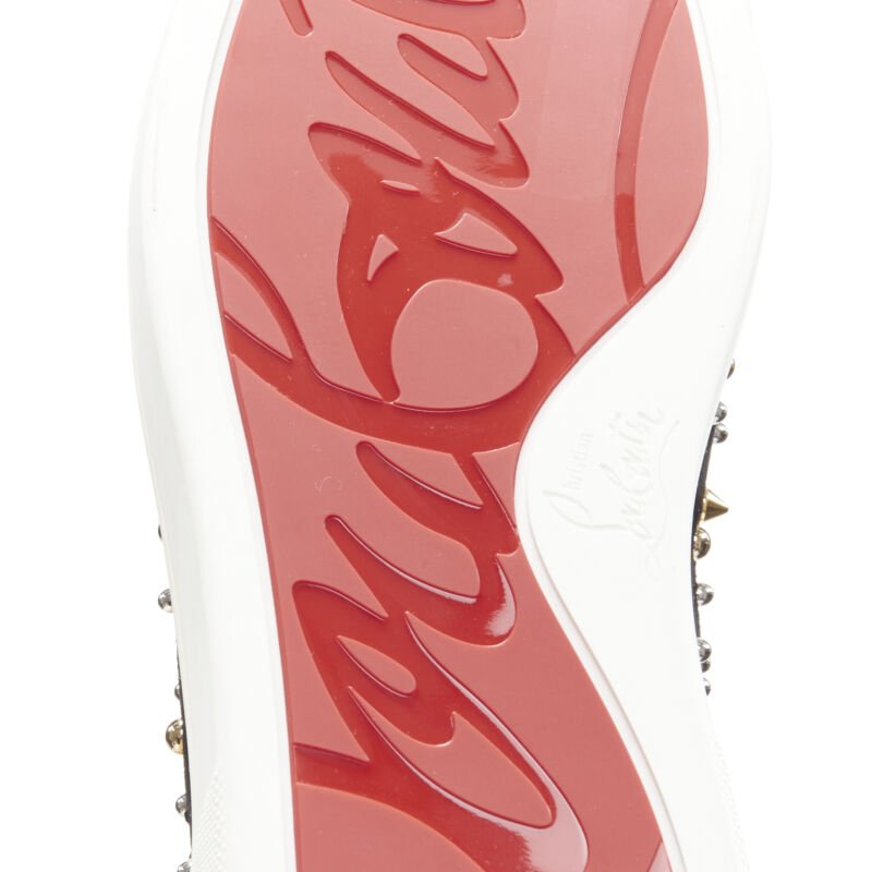 Christian Louboutin Spike Crystal Sneakers - Image 12