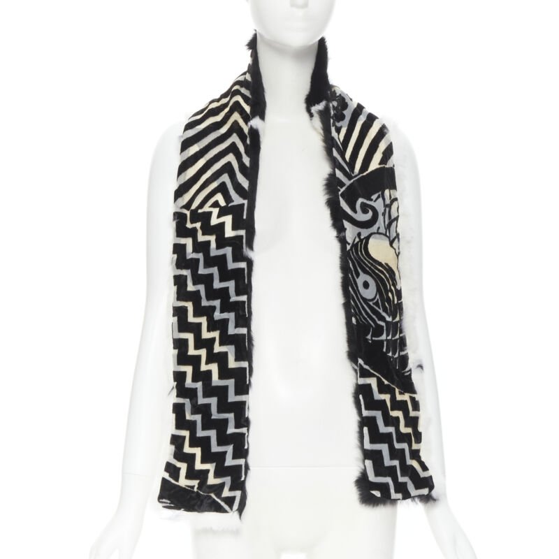 Christian Dior Rabbit Fur Scarf