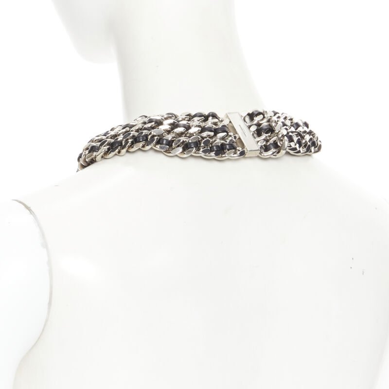 Saint Laurent Chunky Leather Necklace - Side view