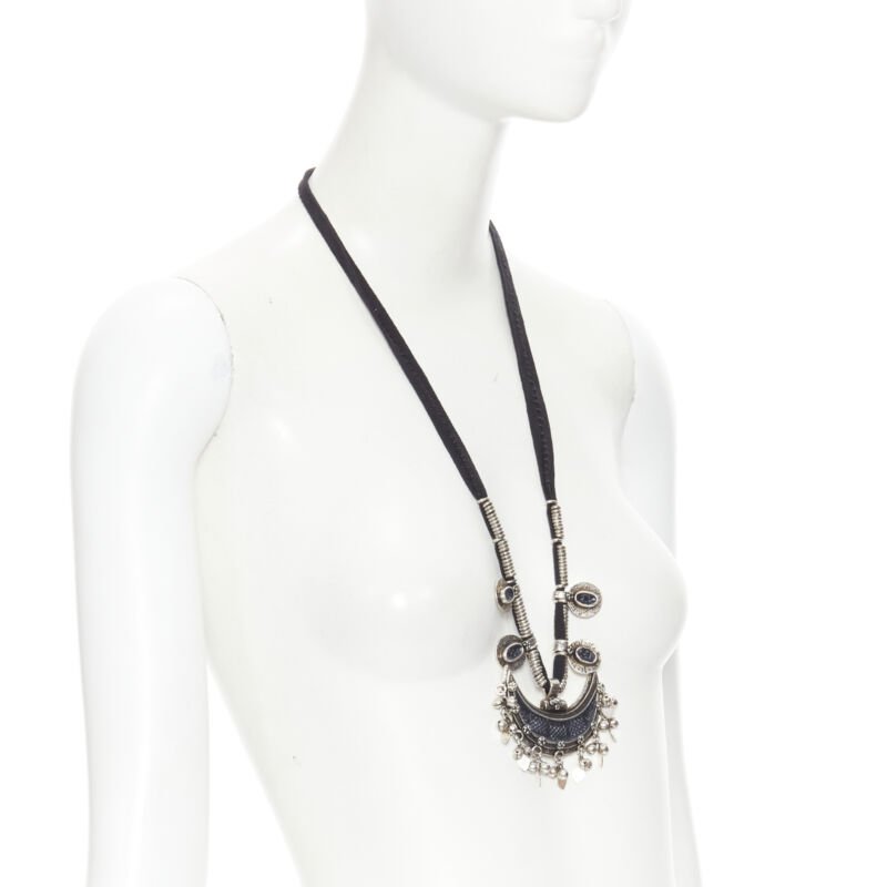 Saint Laurent Stone Crescent Necklace - Image 6