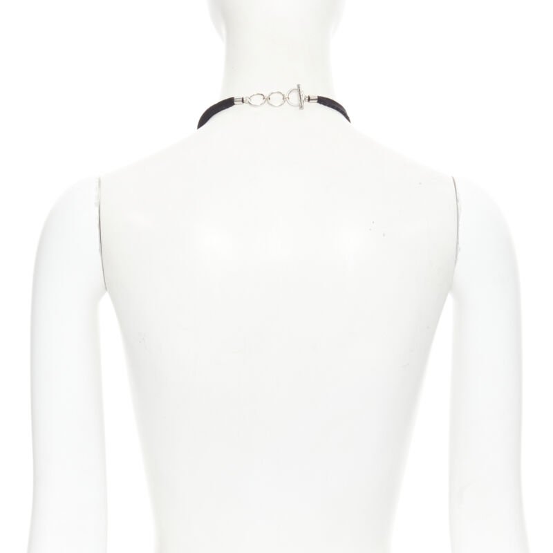 Saint Laurent Stone Crescent Necklace - Side view