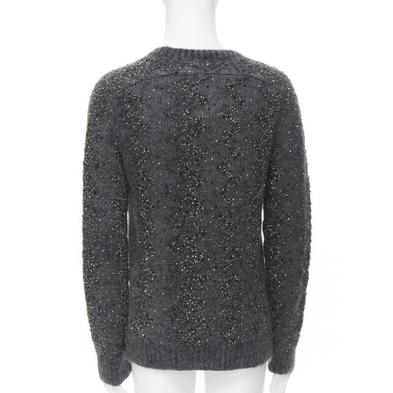 Saint Laurent Rhinestone Wool Sweater - Side view