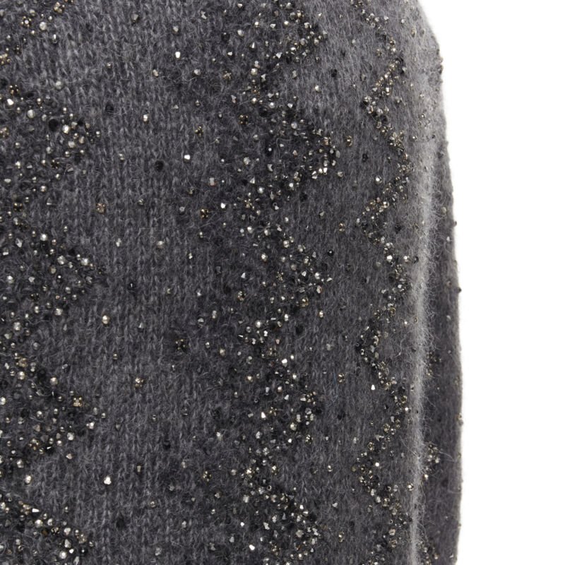 Saint Laurent Rhinestone Wool Sweater - Image 10