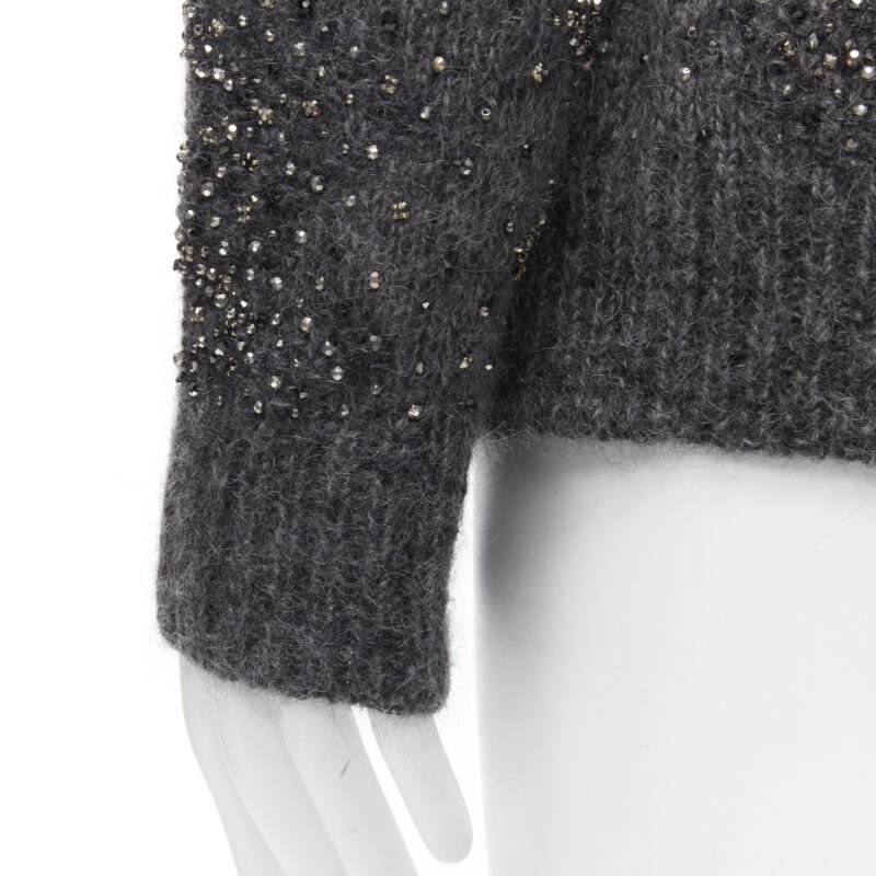 Saint Laurent Rhinestone Wool Sweater - Image 11