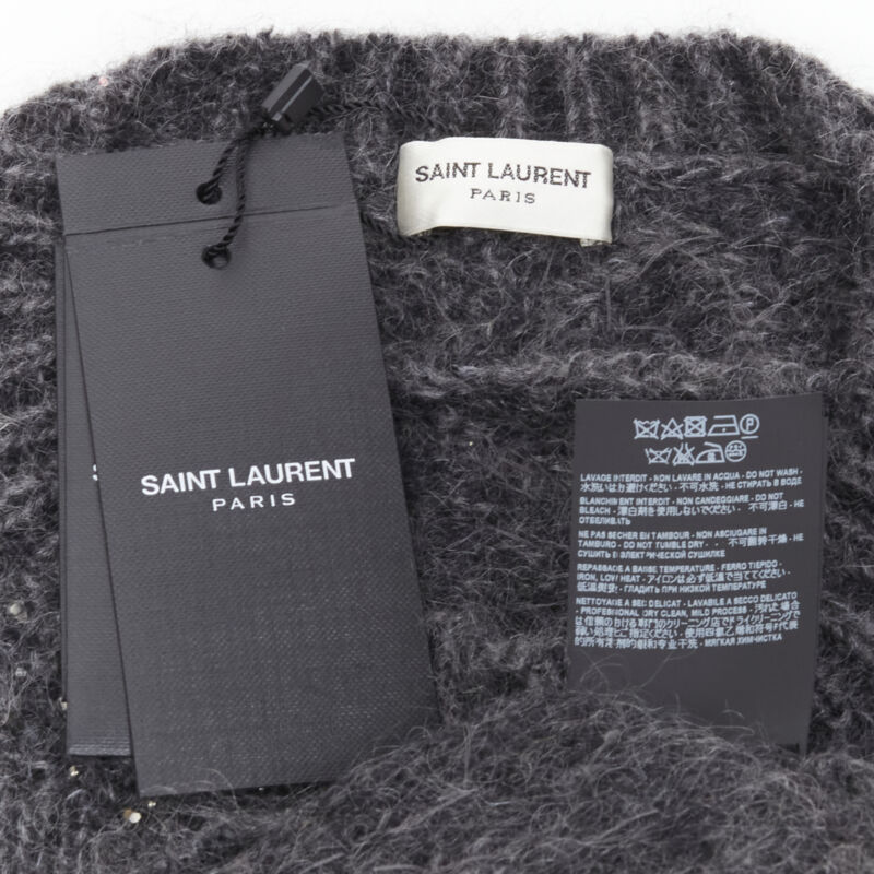 Saint Laurent Rhinestone Wool Sweater - Image 13