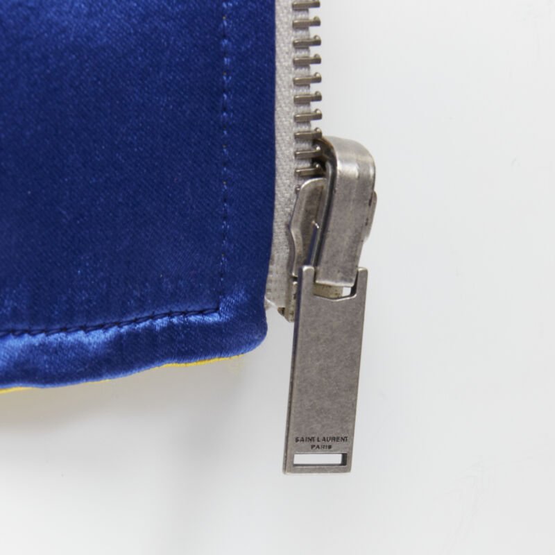 Saint Laurent Yellow Satin Bomber - Image 12