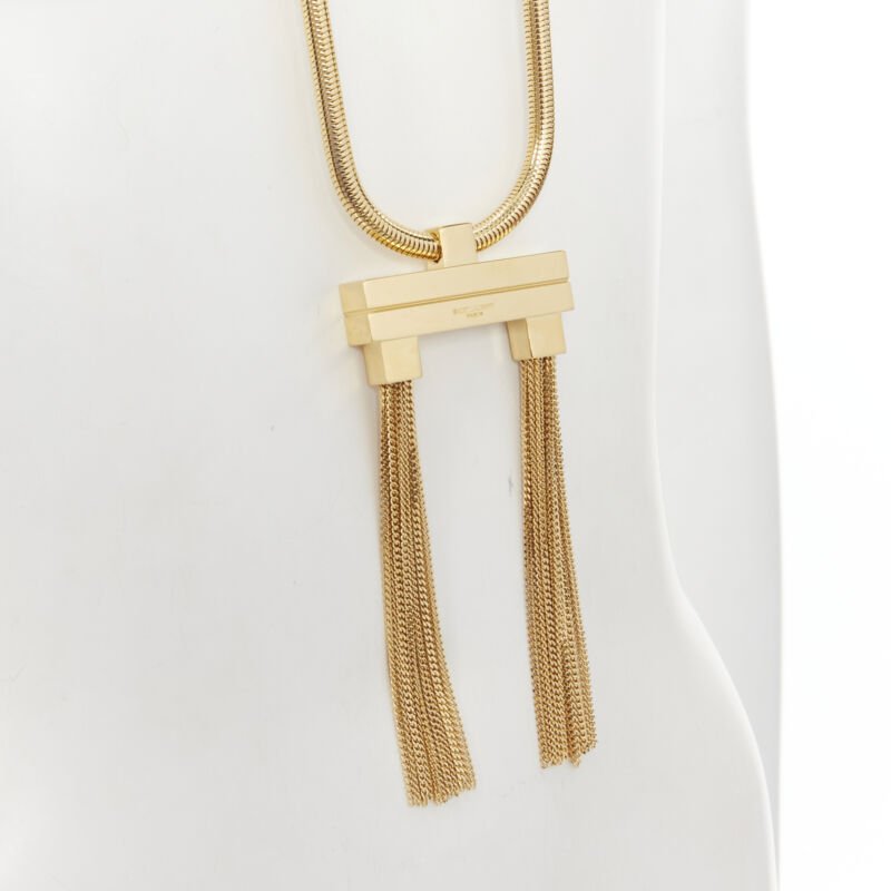 Saint Laurent Opium Deco double tassel necklace - Back view