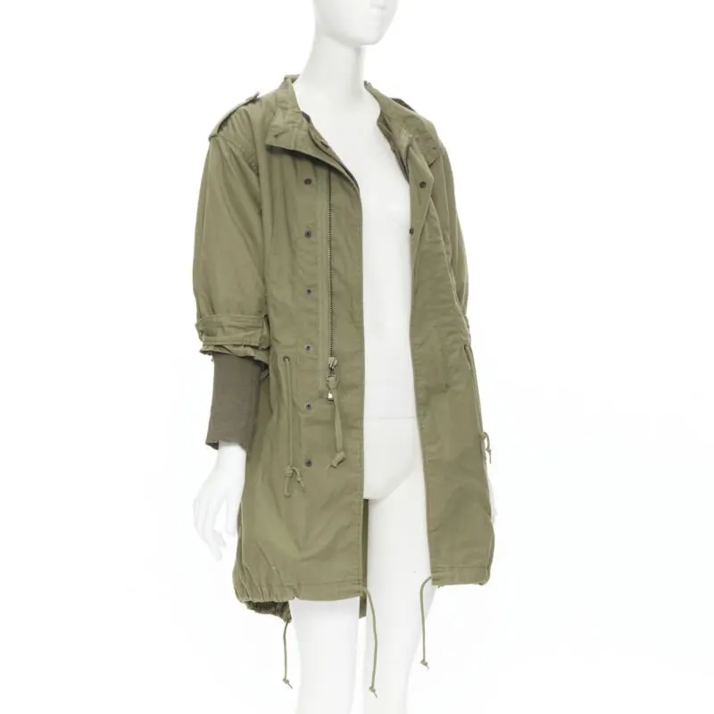 Junya Watanabe Green Fisherman Coat Green Cotton Very good - Model View