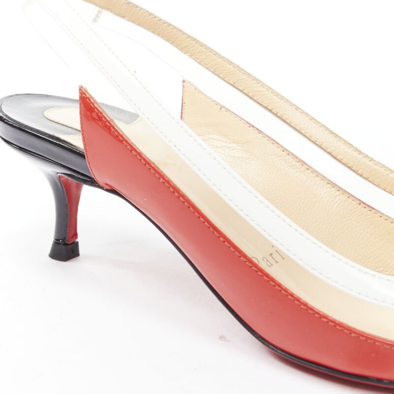 Christian Louboutin PVC Sling Pumps - Image 11