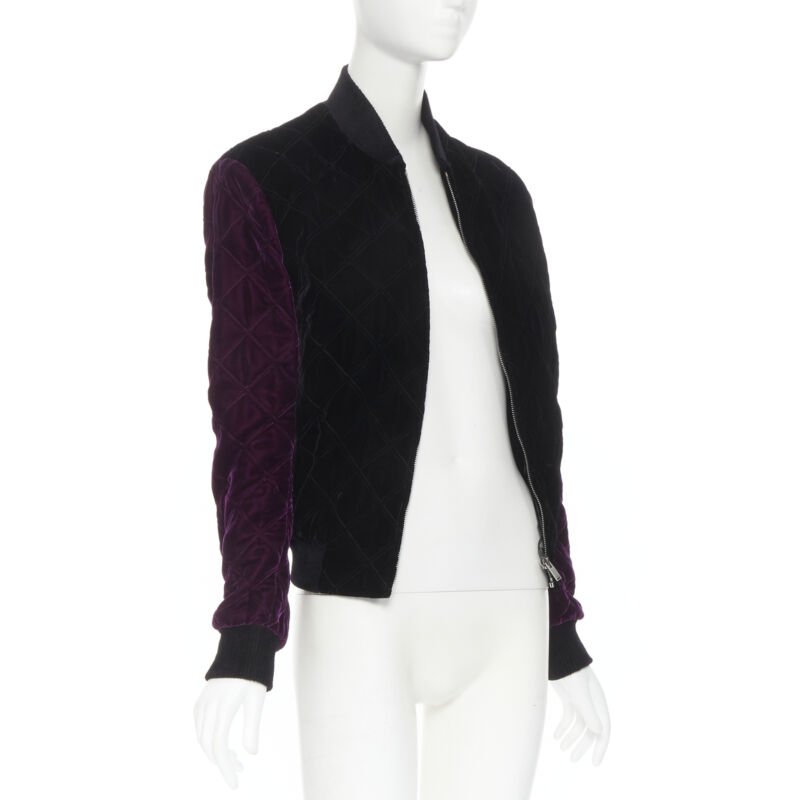 Saint Laurent Black Diamond Bomber - Image 6