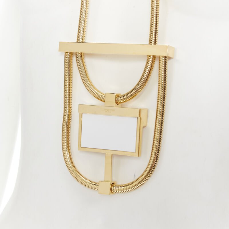 Saint Laurent Stone Pendant Necklace - Back view