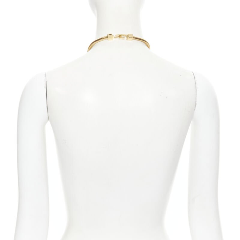 Saint Laurent Stone Pendant Necklace - Side view