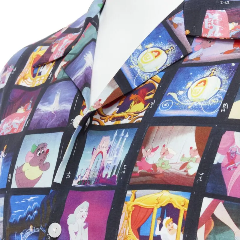 Versace Cinderella Shirt Blue Viscose Never worn, with tag - Back View