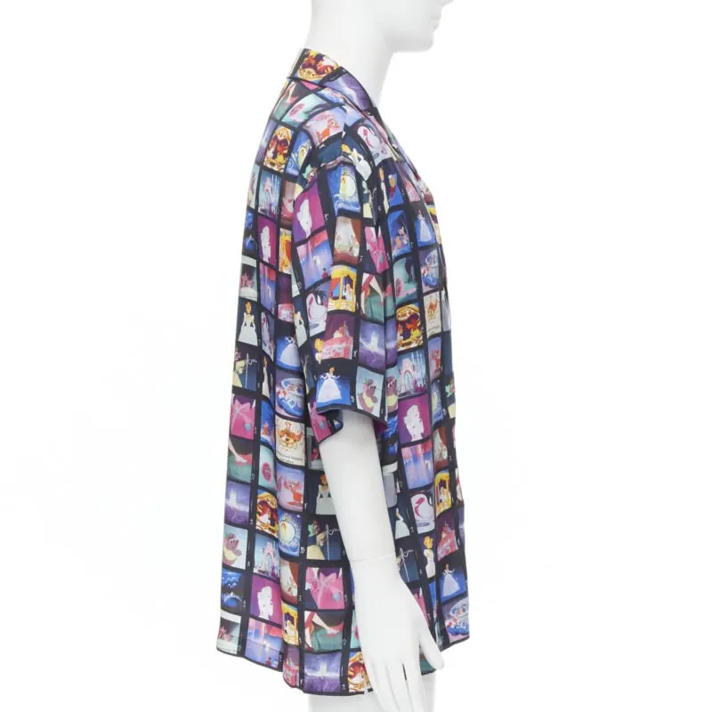 Versace Cinderella Shirt Blue Viscose Never worn, with tag - Model View