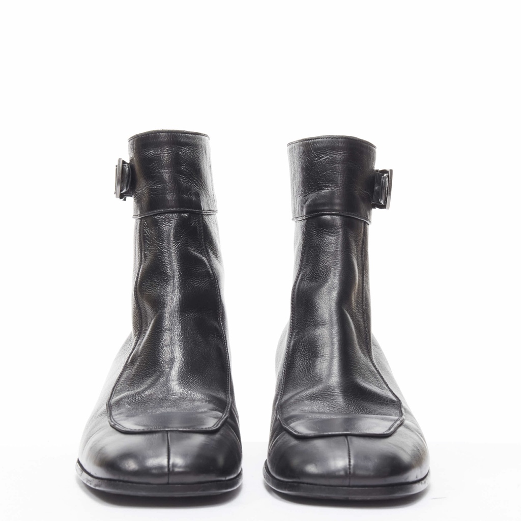 Saint Laurent Strap Pull Motorcycle Boots - Image 6