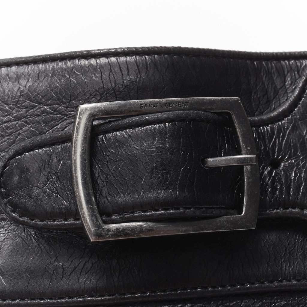 Saint Laurent Strap Pull Motorcycle Boots - Image 12