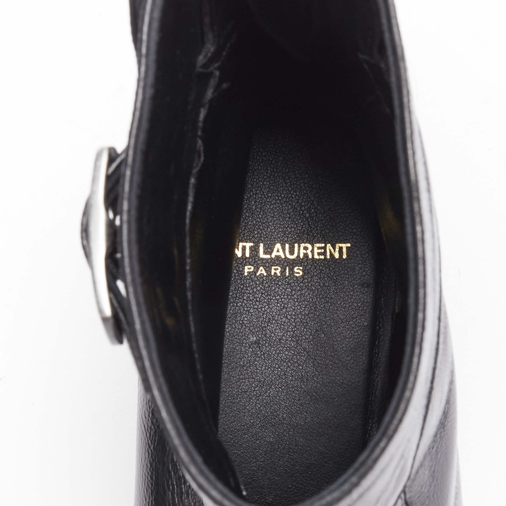 Saint Laurent Strap Pull Motorcycle Boots - Image 14