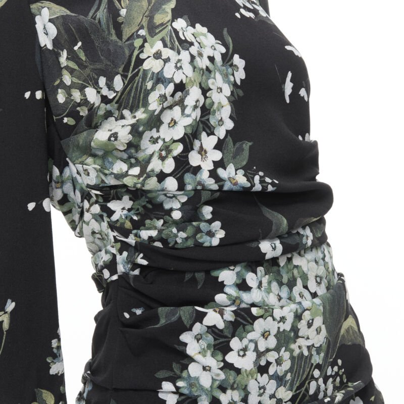 Dolce & Gabbana Floral Ruched Dress - Image 10