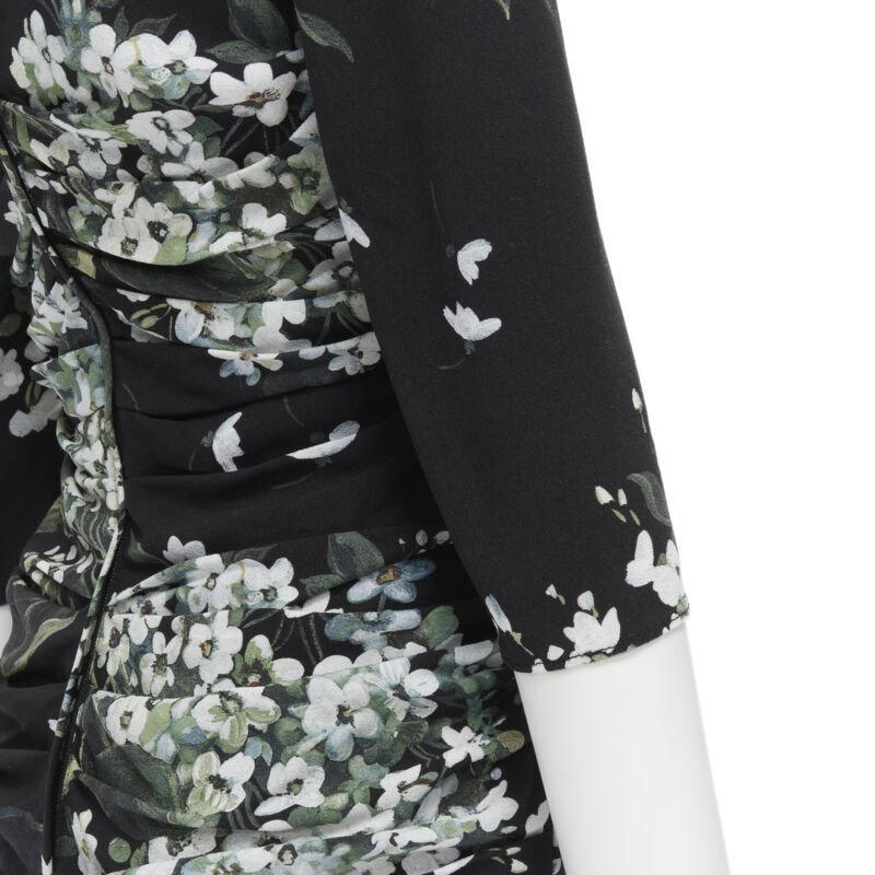 Dolce & Gabbana Floral Ruched Dress - Image 12