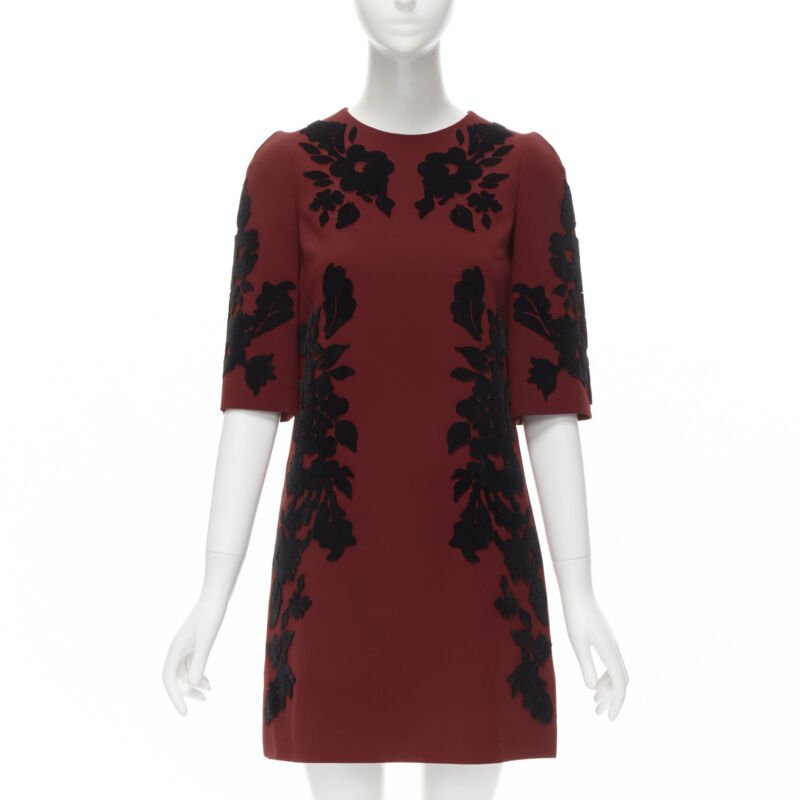 Dolce & Gabbana Floral Velvet Dress