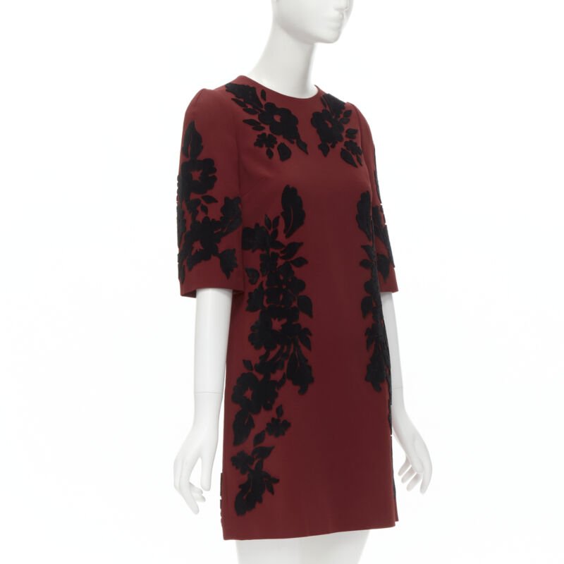 Dolce & Gabbana Floral Velvet Dress - 4