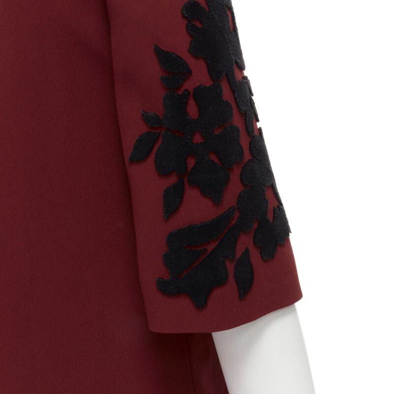 Dolce & Gabbana Floral Velvet Dress - Image 11