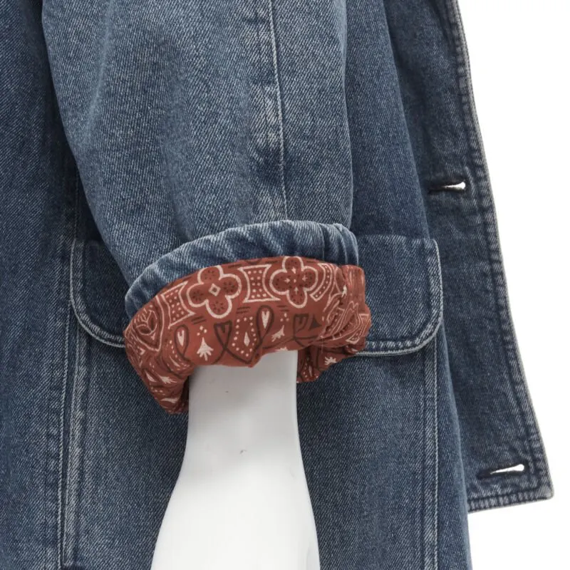 Moschino Blue Paisley Coat Blue Very good - Back View