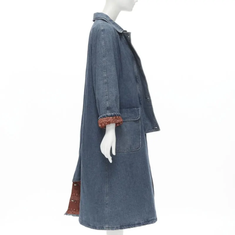 Moschino Blue Paisley Coat Blue Very good - Box View
