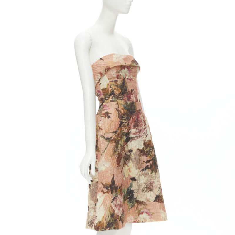 Dolce & Gabbana Rose Cloque Dress - Image 6