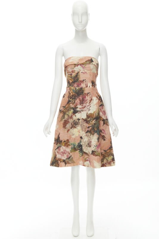 Dolce & Gabbana Rose Cloque Dress - Image 14