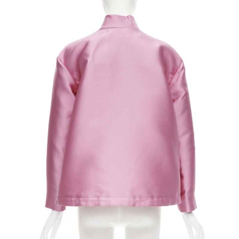 Valentino Garavani Pink Flared Bomber Jacket - Side view