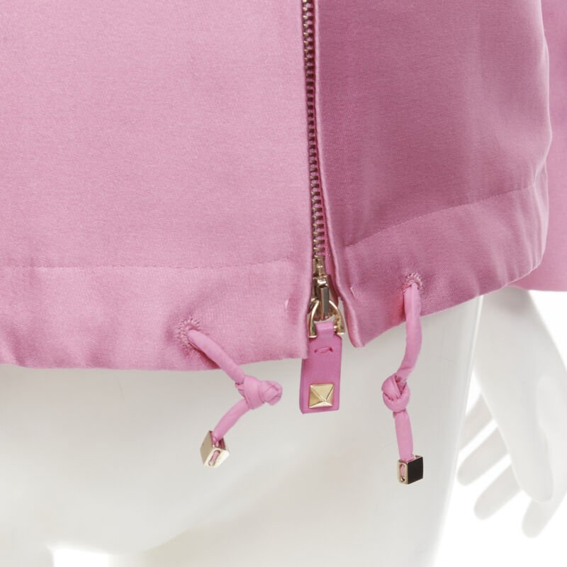 Valentino Garavani Pink Flared Bomber Jacket - Detail 2