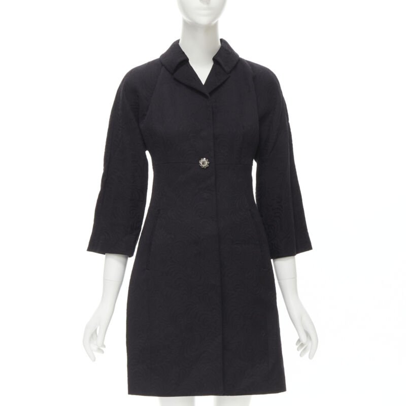 Dolce & Gabbana Black Crystal Coat