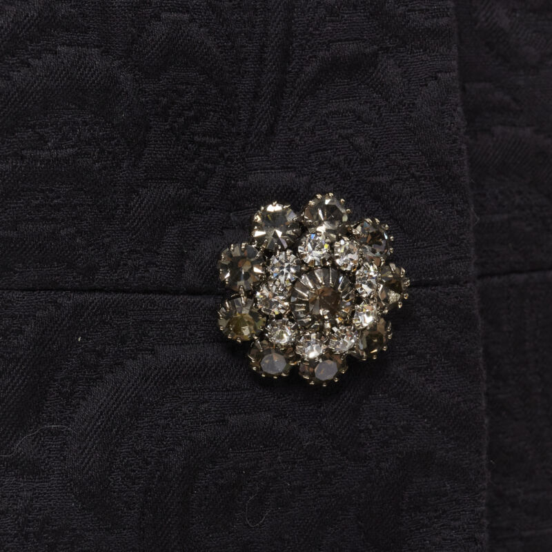 Dolce & Gabbana Black Crystal Coat - Back view