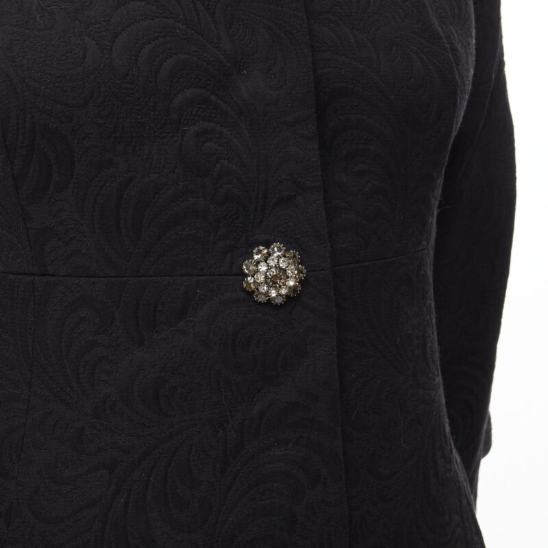 Dolce & Gabbana Black Crystal Coat - Image 11