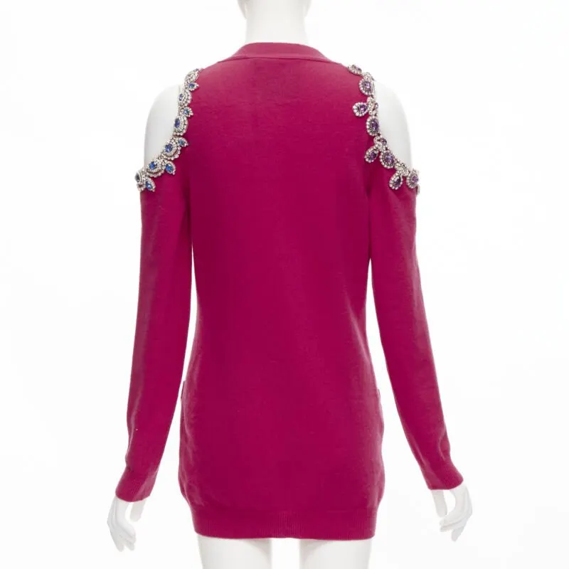 Moschino Cold Shoulder Cardigan Pink Cashmere Never worn, with tag - Box View