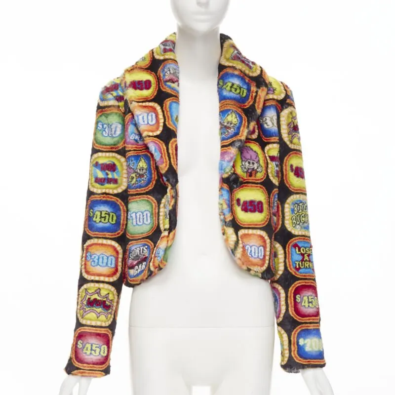 Moschino Faux Fur Jacket MultiColor Polyester Never worn, with tag - Front View