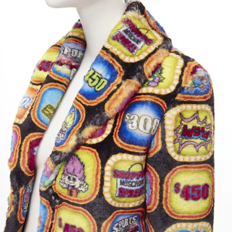 Moschino Faux Fur Jacket MultiColor Polyester Never worn, with tag - Back View